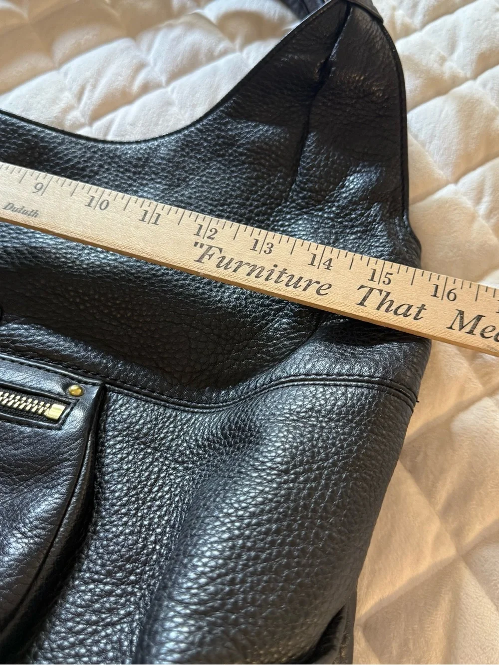 Michael Kors Austin Black Pebbled Leather Hobo Shoulder Bag Purse